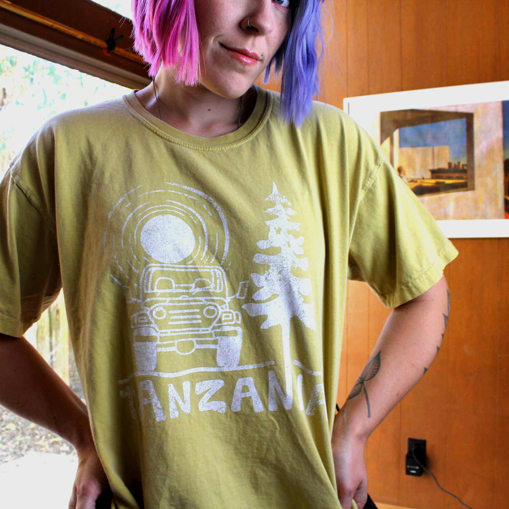 Tanzania Muted Yellow Graphic T-Shirt